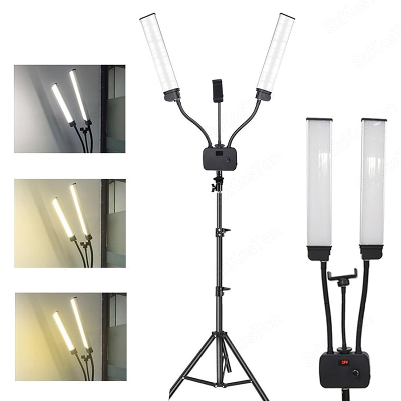 Video Eyelash Extension - 45W Esnek Çift Kol LED Dolgu