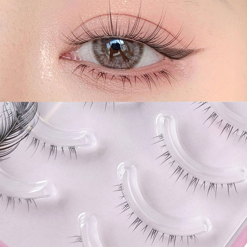 Eyelash Extension Douyin - 5 Çift Şeffaf Bant Alt Kirpik
