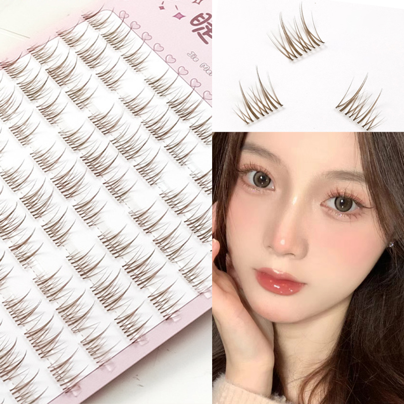 Eyelash Extension Douyin - Ayçiçeği Kirpikler Kahverengi Manga Sahte Kirpikler