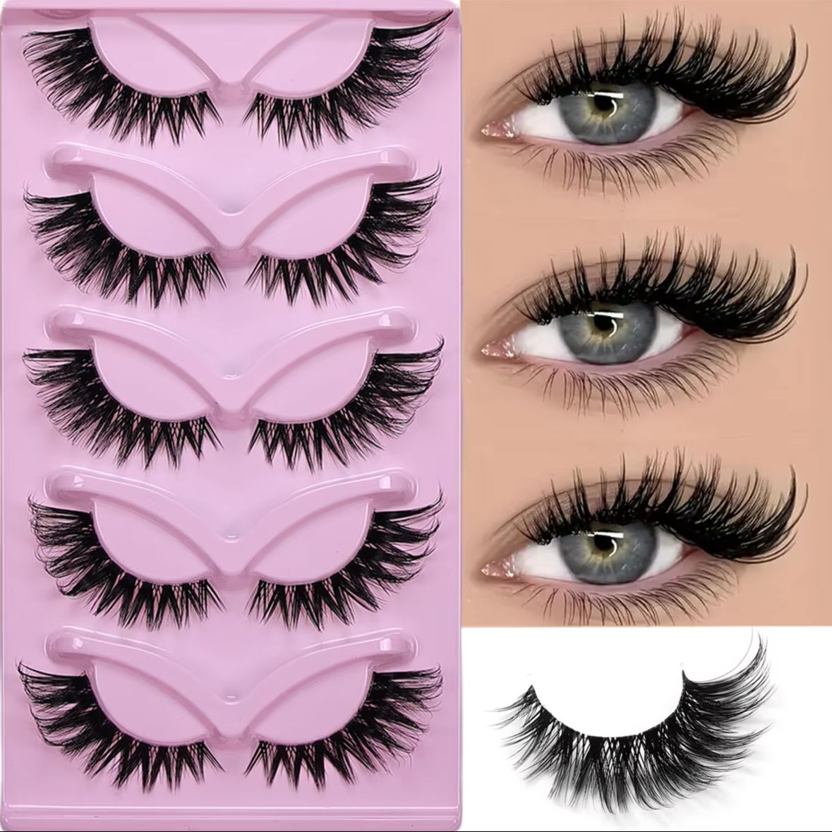 Eyelash Extension Volume Cat Eye - 5 Çift Kedi Gözü Takma Kirpikler