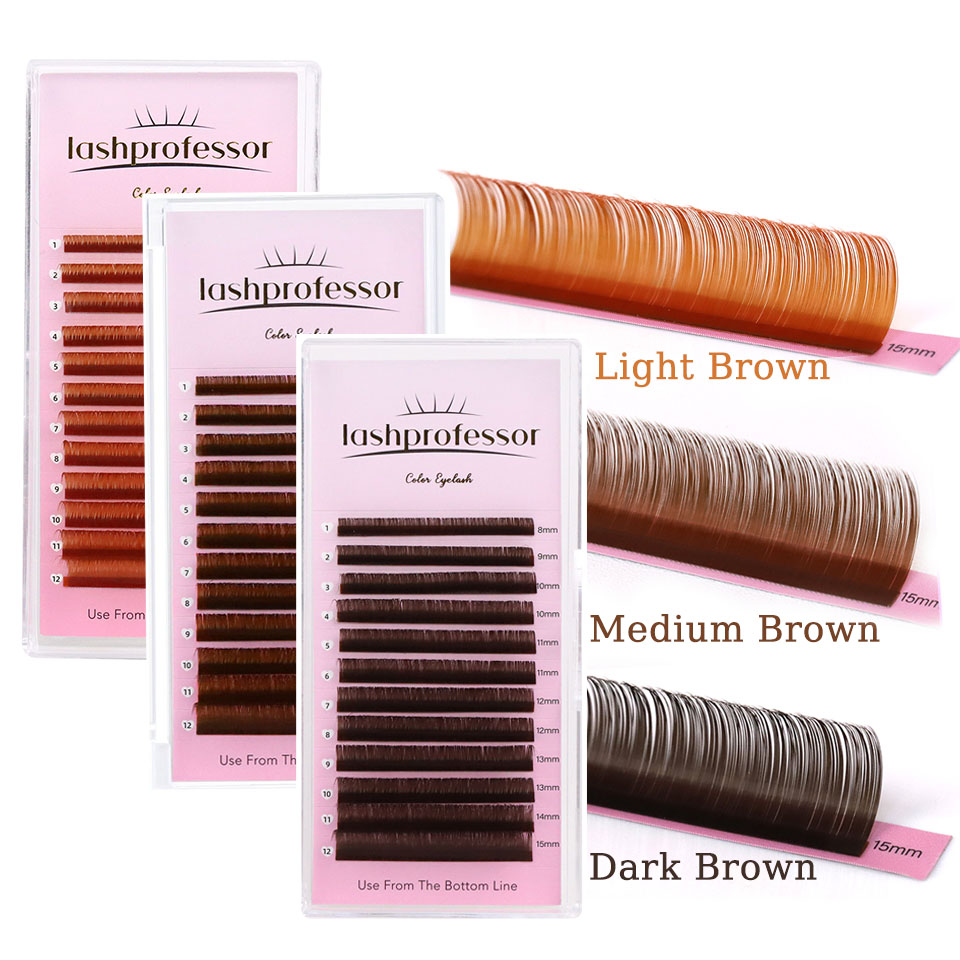 Eyelash Extension Natural Classic - Kakao Çikolata Kahverengi Kirpikler Bireysel Klasik