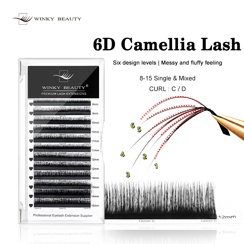 Eyelash Extension Double Volume - Winky Beauty 6D Vahşi Kirpikler Çift