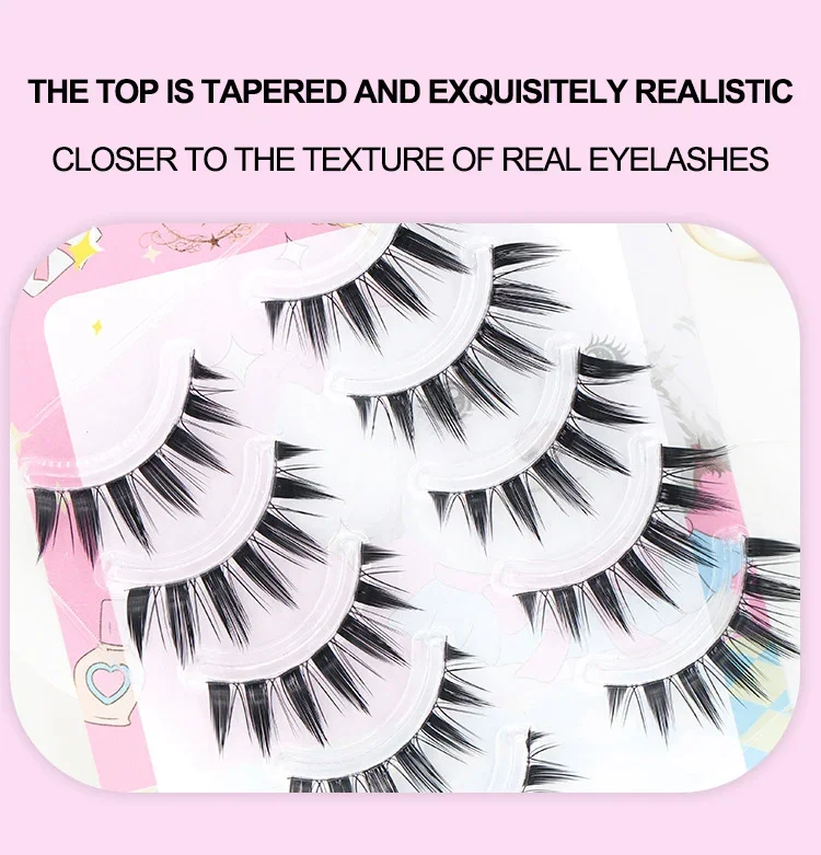 5 çift Manga Göz A Şekilli Sah - Eyelash Extension Douyin incelemesi ve fiyatı